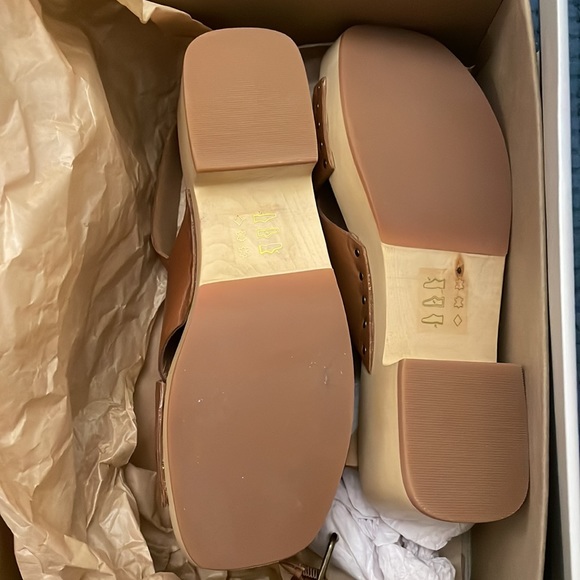 Madewell Farrah wood clogs sandals size 5 1/5 NEW - Picture 3 of 3